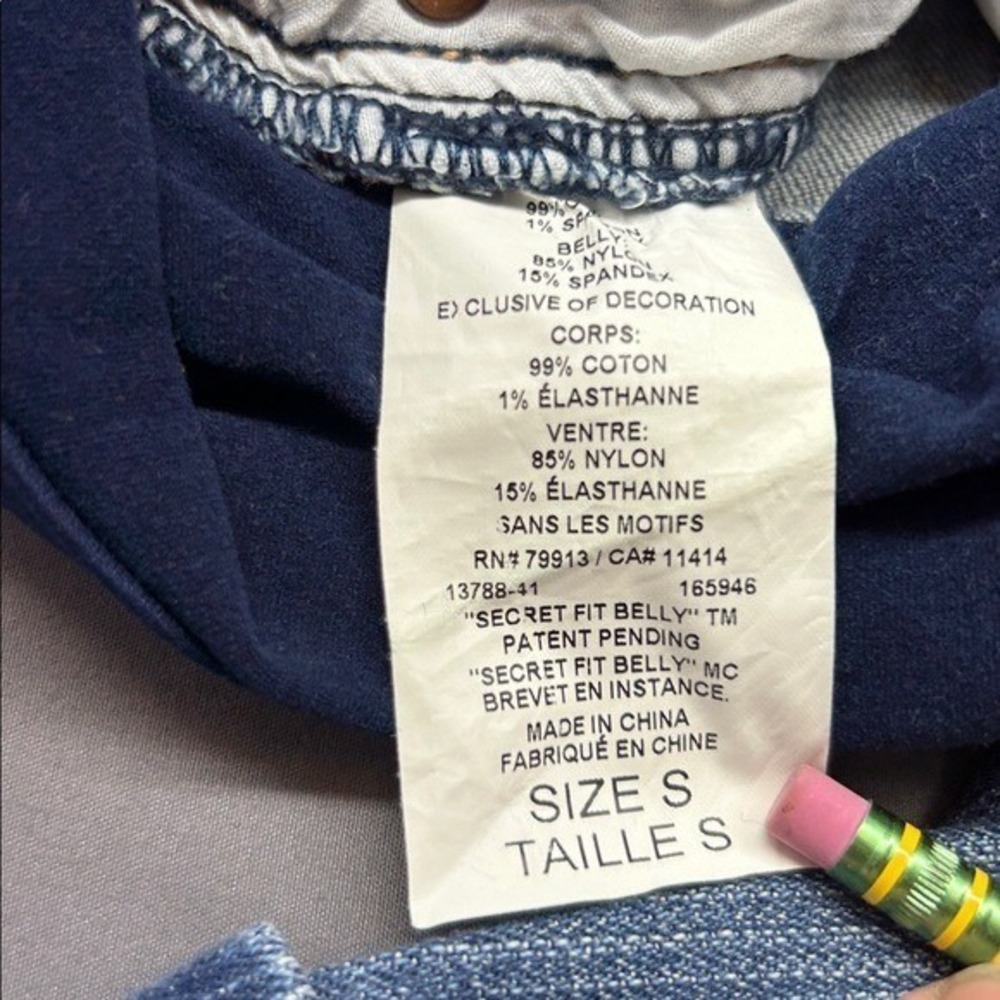 A Pea in the Pod Womens Secret Fit Belly Maternity Crop Jeans Medium Wash Size S - Picture 5 of 6